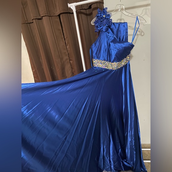 Royal Blue Evening Down - Picture 1 of 9